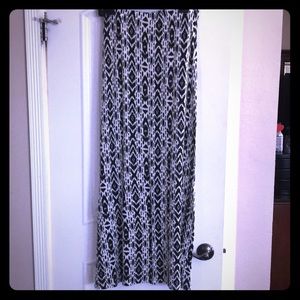 Long cream and black skirt